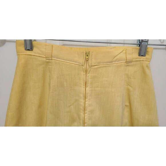 Vtg 70s Jantzen Women's Skort Hidden Shorts Skirt Modest Retro MCM Yellow Sz 10 - Picture 6 of 12
